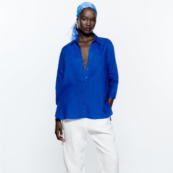 Zara Tops Zara Linen Shirt Poshmark